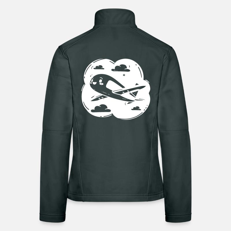 Propeller Plane Drawing Women's Softshell Jacket