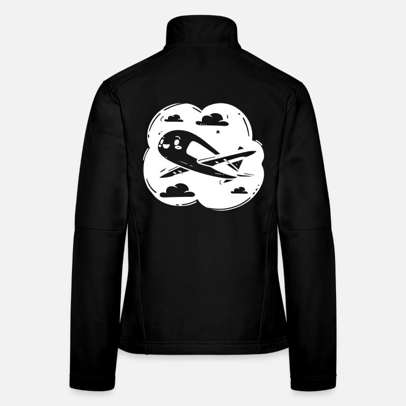 Propeller Plane Drawing Women's Softshell Jacket