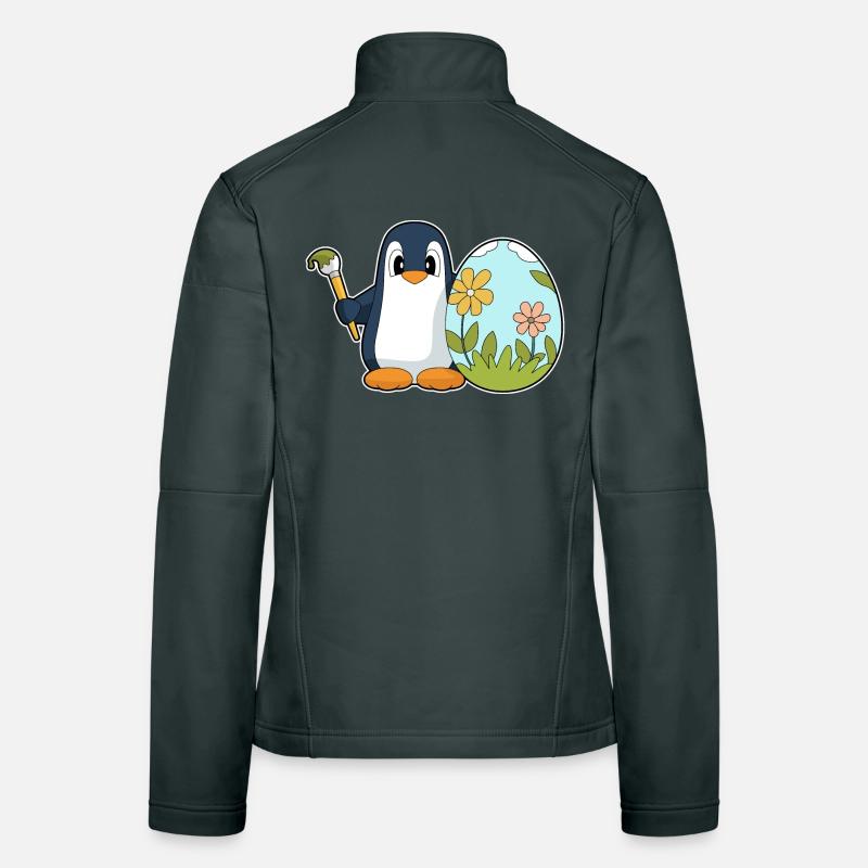 Penguin Easter Easter Egg Women's Softshell Jacket