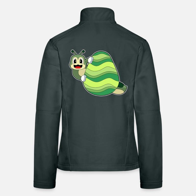 Oeuf de Pâques Chenille de Pâques Veste en tissu softshell Femme