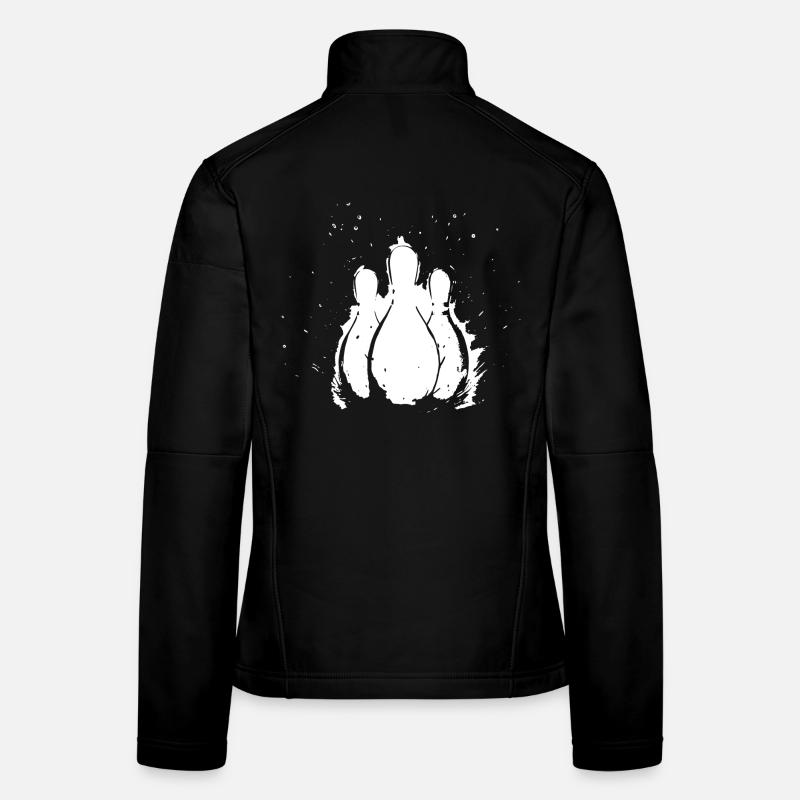 Bowling - Frauen Softshelljacke - Schwarz