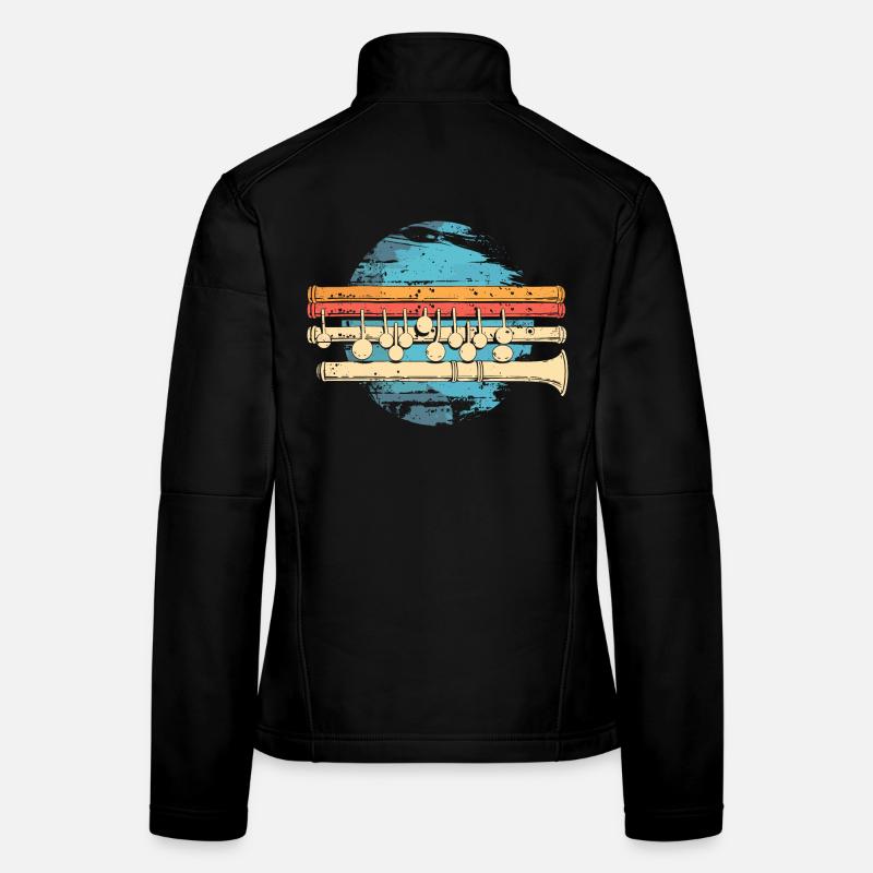 Flöte Grafik Frauen Softshelljacke