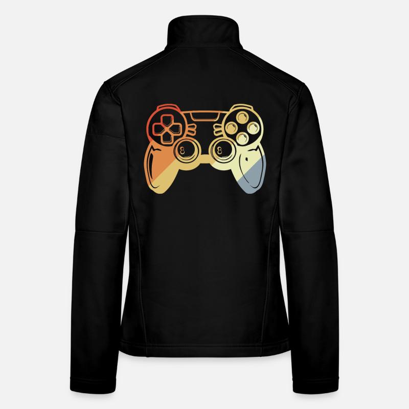 Vintage Gaming Controller Skizze Frauen Softshelljacke