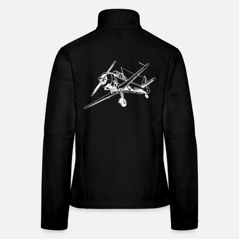 Dessin d’avion à hélice Veste en tissu softshell Femme