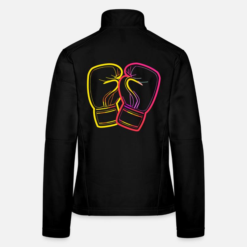 Boxing Gloves Drawing Women's Softshell Jacket