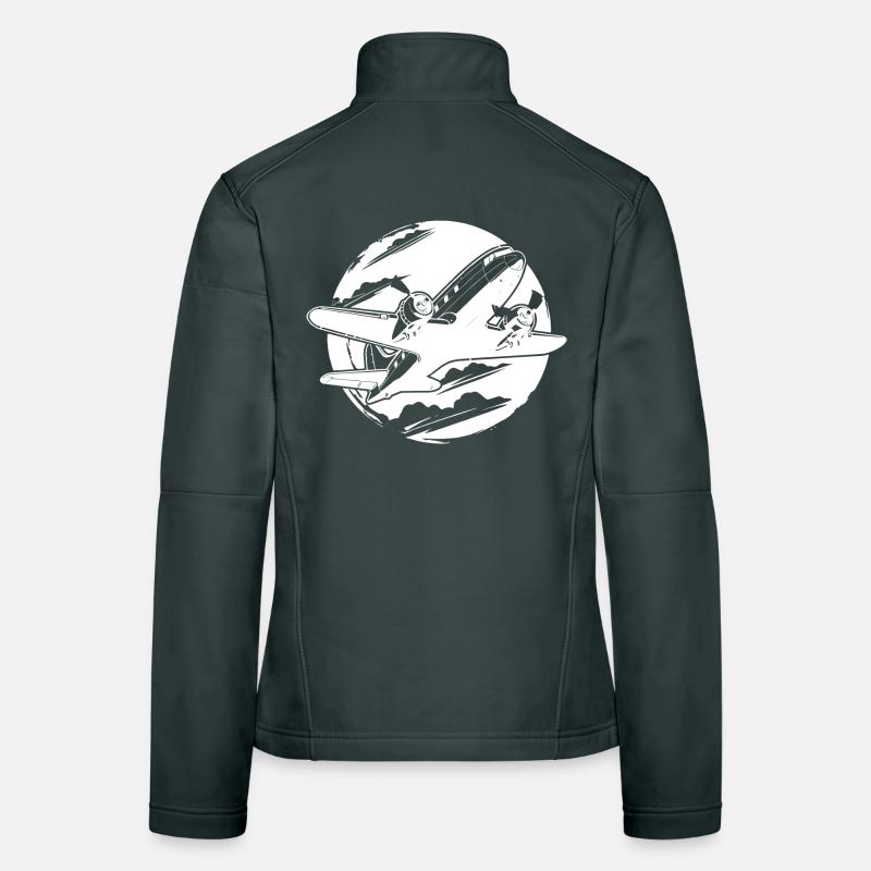 Airplane Drawing Women's Softshell Jacket