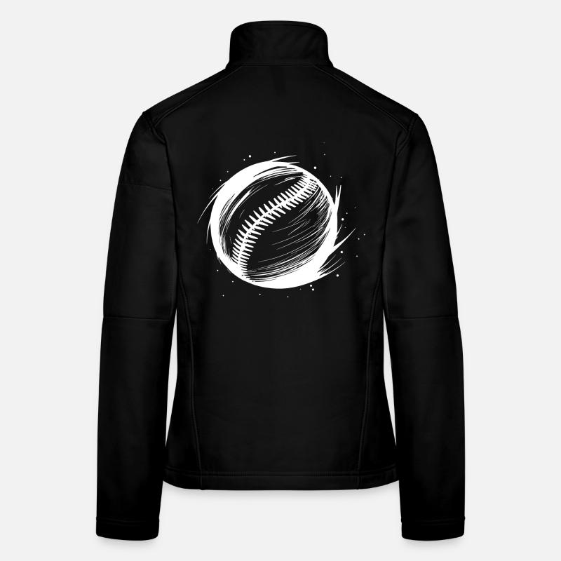 Baseball Ball Zeichnung Frauen Softshelljacke