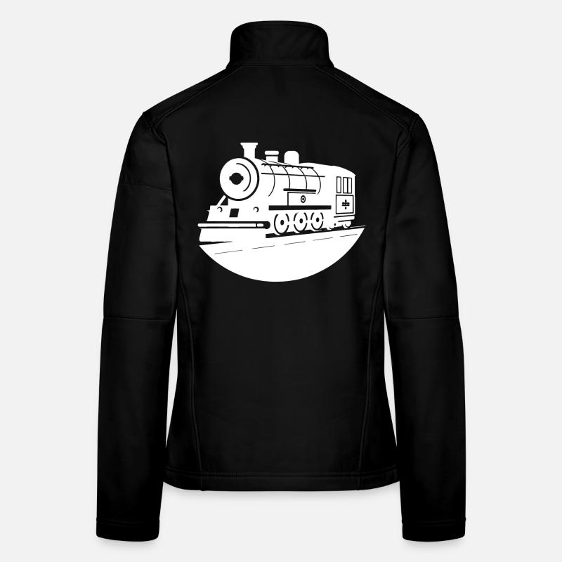 Locomotive Drawing Women's Softshell Jacket