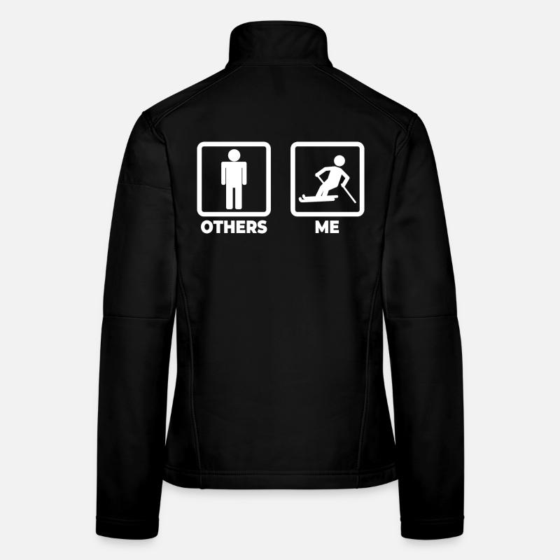 Skifahrer Witz Frauen Softshelljacke