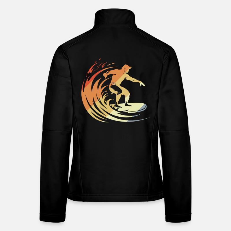 Surfeur rétro Veste en tissu softshell Femme