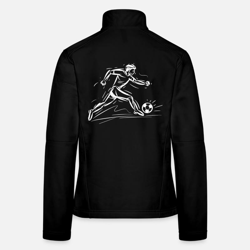 Soccer Player Graphic Women's Softshell Jacket