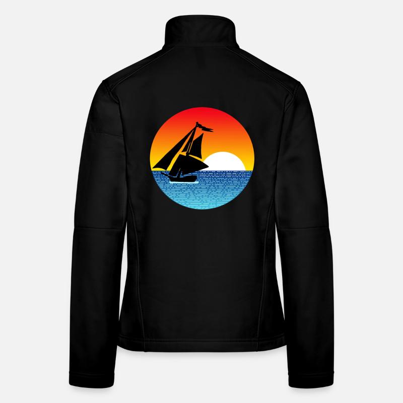 Boat and sunset Women's Softshell Jacket