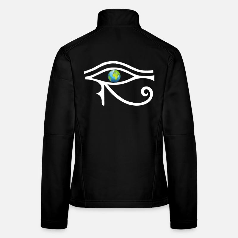 Gaze on the world (white) Women's Softshell Jacket