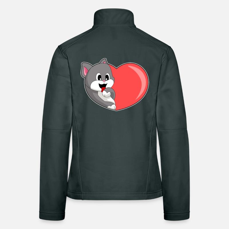 Cœur de chat Veste en tissu softshell Femme