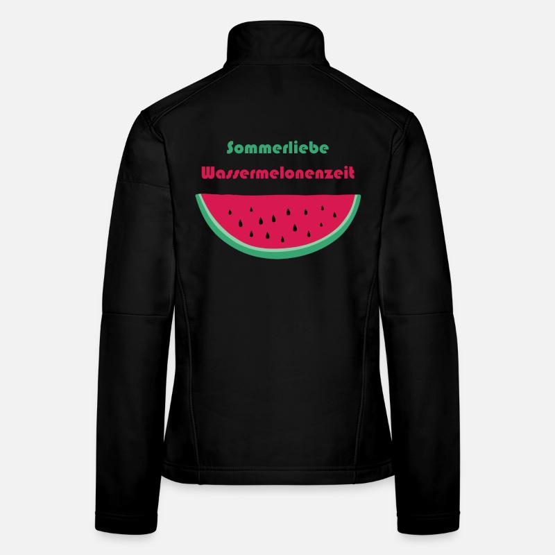 Sommerliebe Wassermelonenzeit - Frauen Softshelljacke - Schwarz