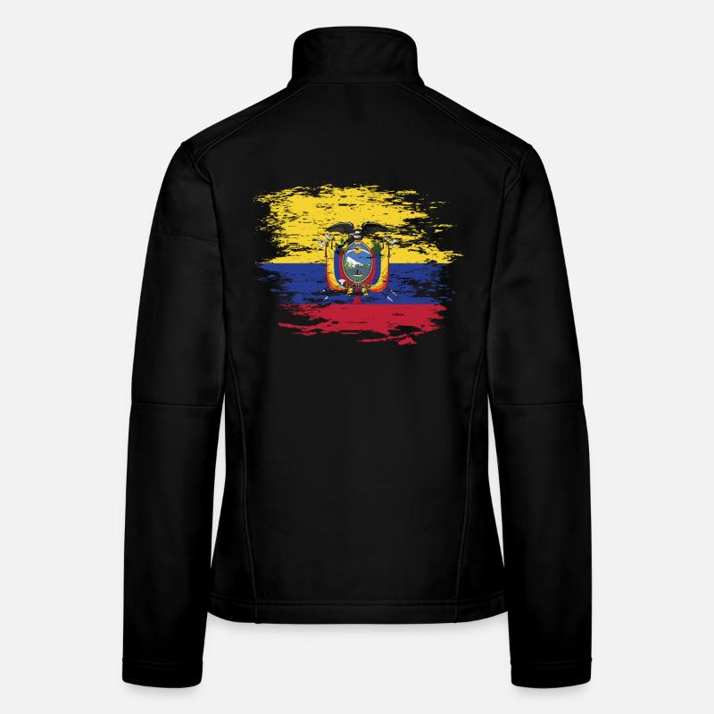 Drapeau de l'Équateur utilisé Veste en tissu softshell Femme