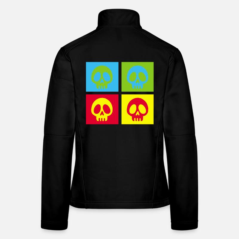 Pop art manga skull Women's Softshell Jacket