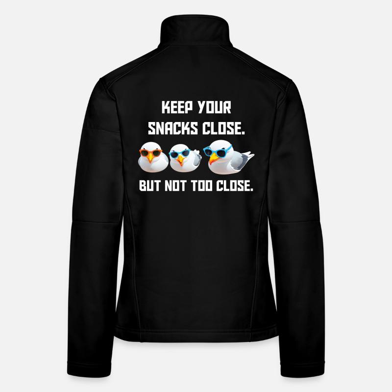 Keeps your snacks close But not too close Women's Softshell Jacket