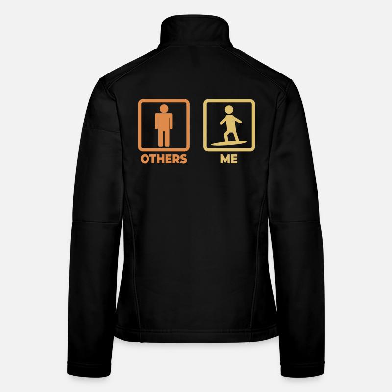 Surfer Stick Figures Women's Softshell Jacket