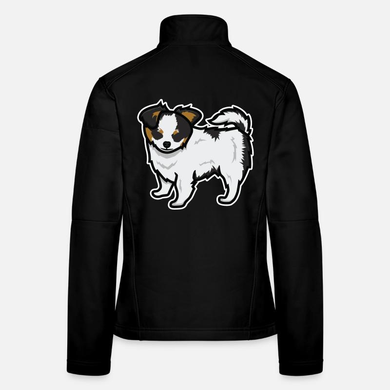 Dessin de chien Veste en tissu softshell Femme