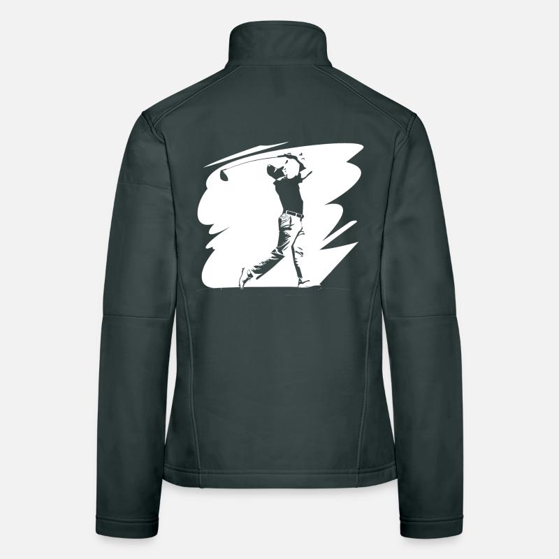 Golfer Sketch Women's Softshell Jacket