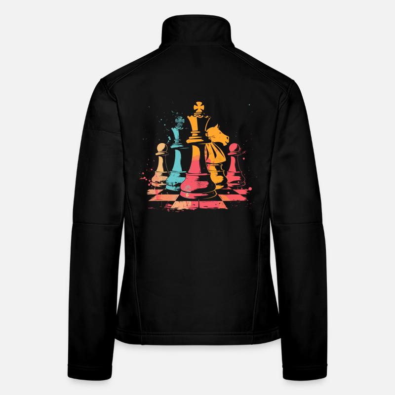 Pièces d’échecs Retrowave Veste en tissu softshell Femme