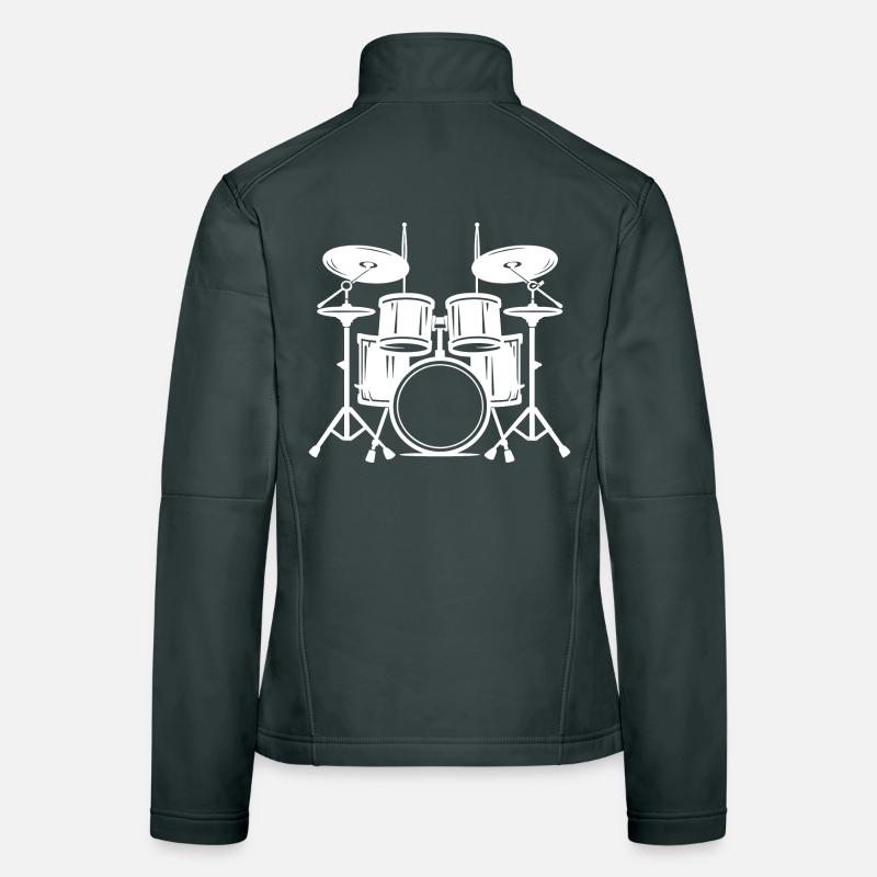 Drum Sketch Women's Softshell Jacket