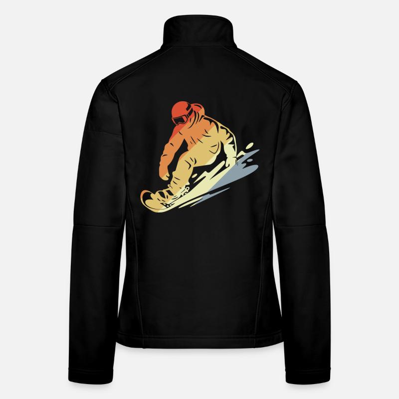 Snowboarder Retro Style Women's Softshell Jacket