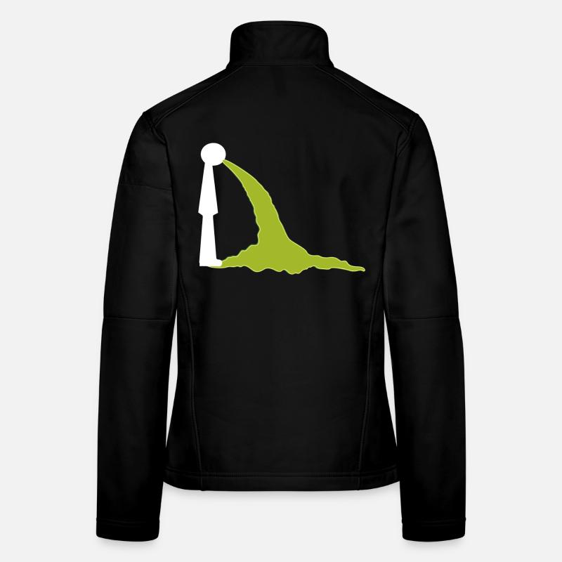 Motif de consommation d’alcool - Vomir - Escalade et crash Veste en tissu softshell Femme