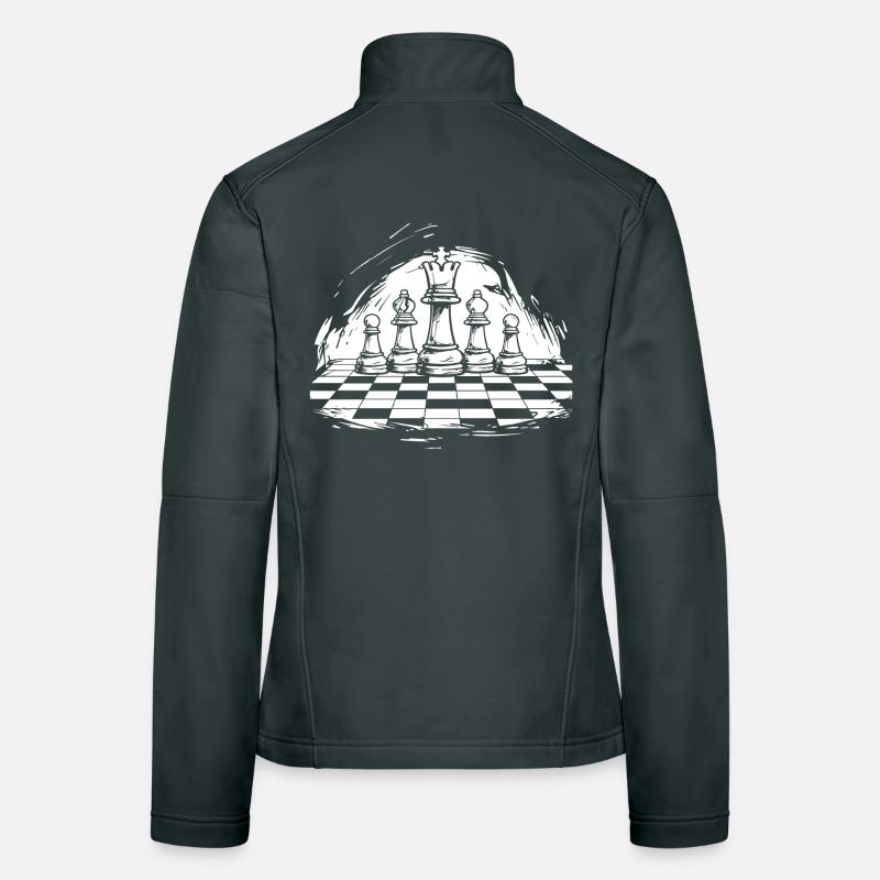 Chess Drawing Women's Softshell Jacket