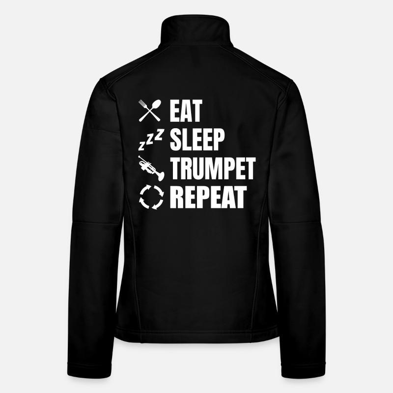 Manger Dormir Trompette Répéter Veste en tissu softshell Femme