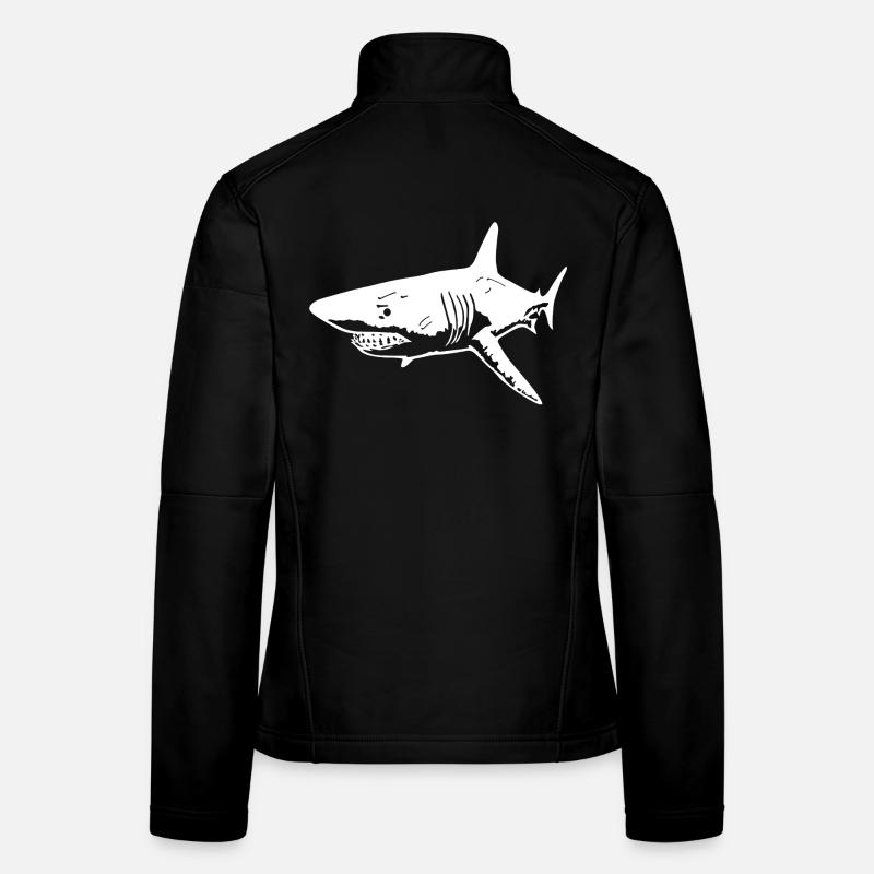 The predatory white shark Women's Softshell Jacket