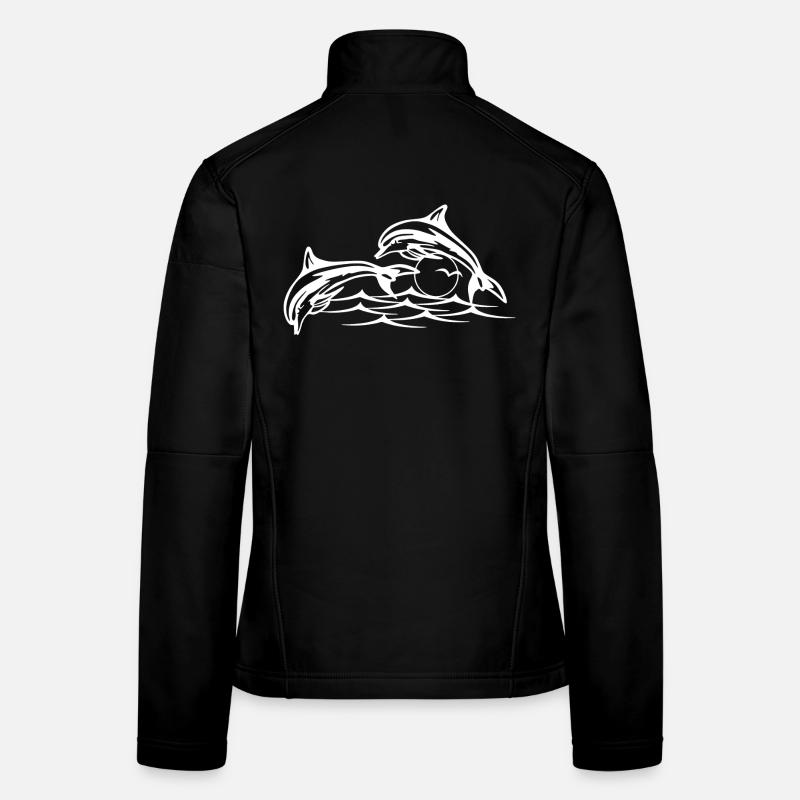 White dolphins Women's Softshell Jacket