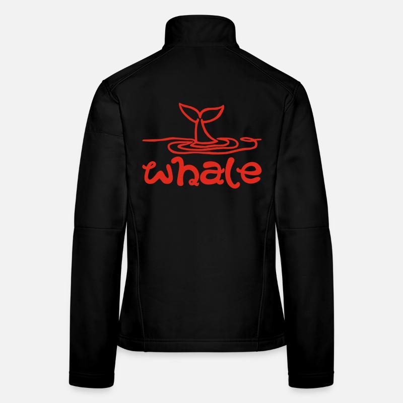 Das Zeichen des Wals (rot) Frauen Softshelljacke