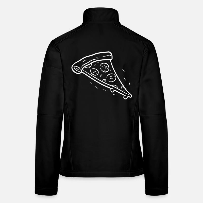 Dessin au trait d’une tranche de pizza Veste en tissu softshell Femme