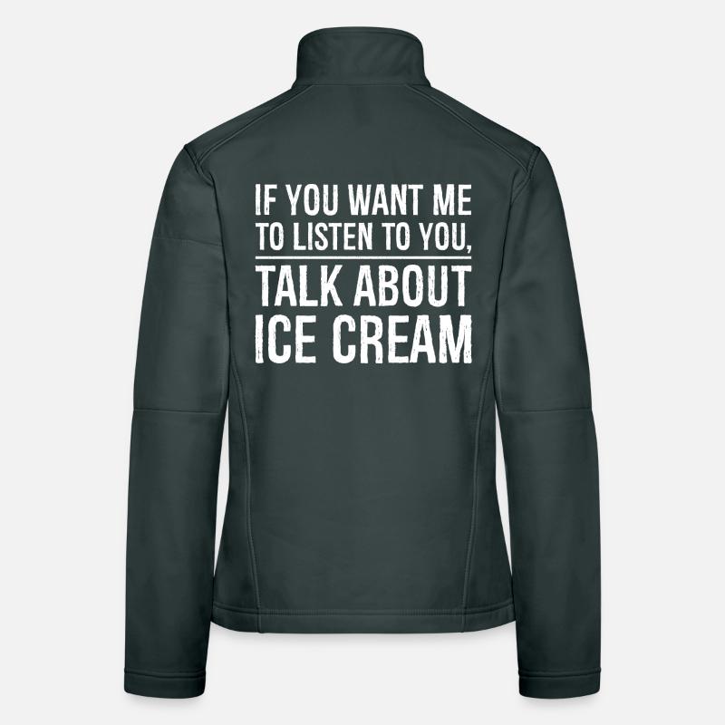 Wenn du willst, dass ich dir zuhöre, komisches Hemd Frauen Softshelljacke