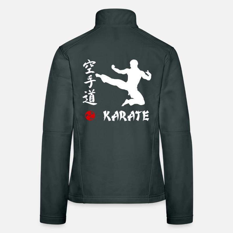 Karate white Women's Softshell Jacket