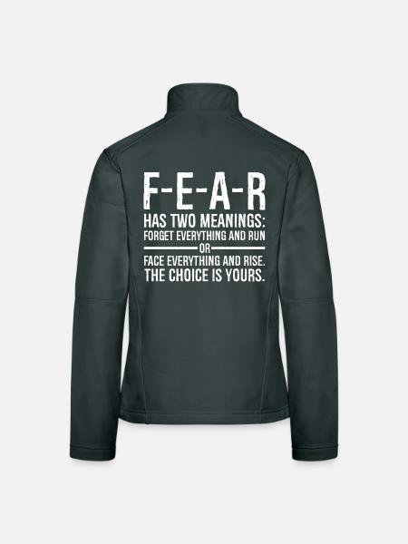 fear has two meanings forget everything and run - Frauen Softshelljacke - Schwarz - Hinten