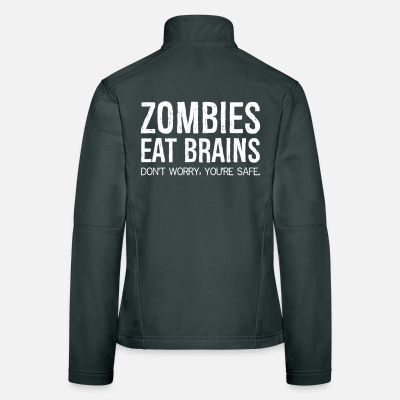 zombies eat brains Women's Softshell Jacket