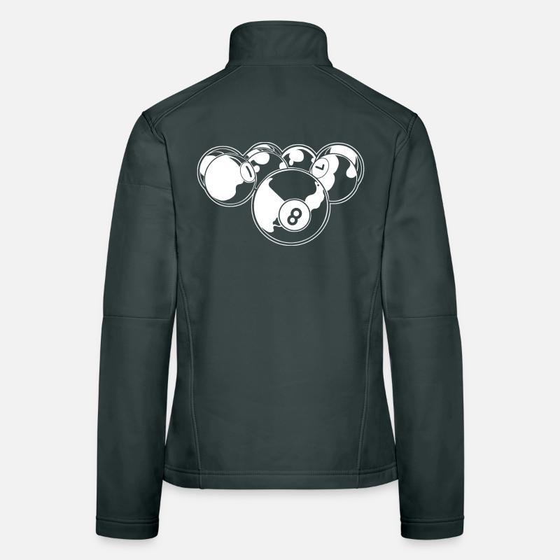 8 Ball Billard Frauen Softshelljacke