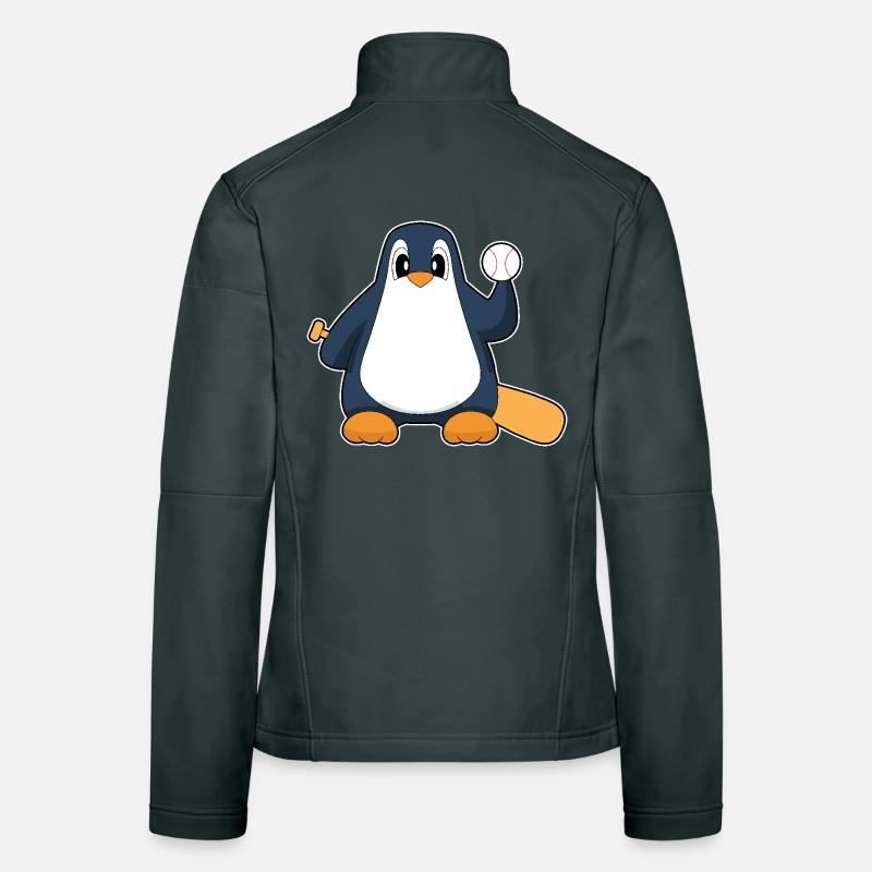 Penguin Baseball Batte de Baseball Veste en tissu softshell Femme