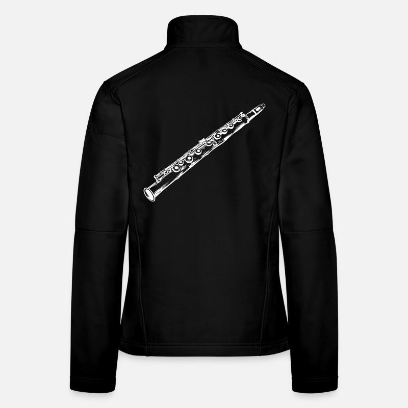 Flute Drawing Women's Softshell Jacket