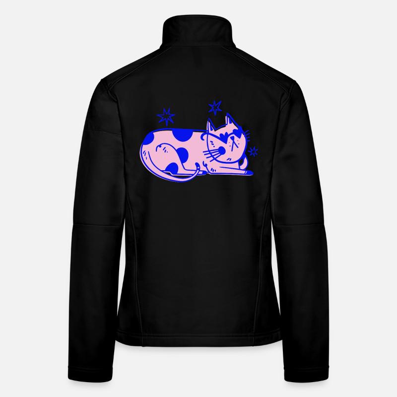 Stylische Katze – Relaxed Retro Vibes Frauen Softshelljacke