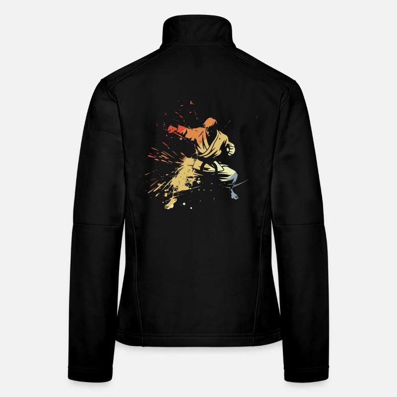 Karate Boy Graphic Women's Softshell Jacket