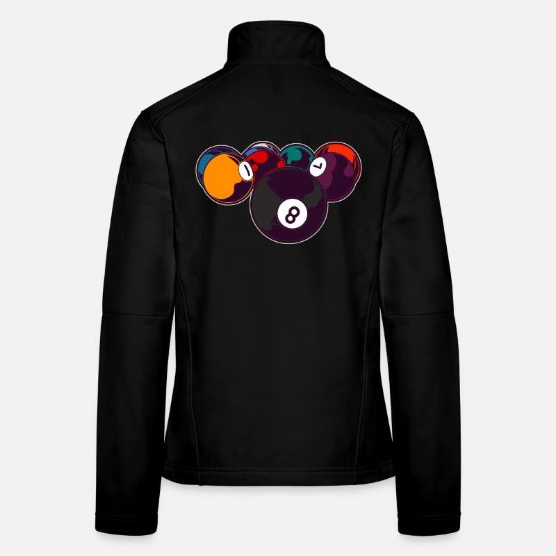 Billard 8 Ball - Frauen Softshelljacke - Schwarz