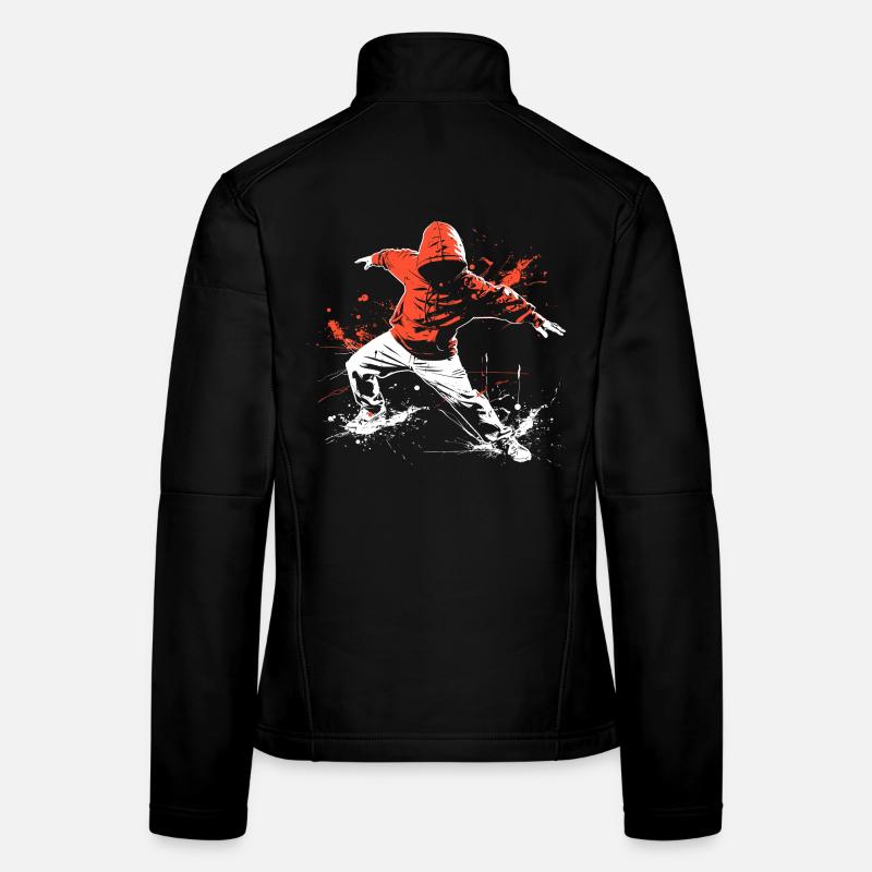 Breakdancer Street Art Veste en tissu softshell Femme