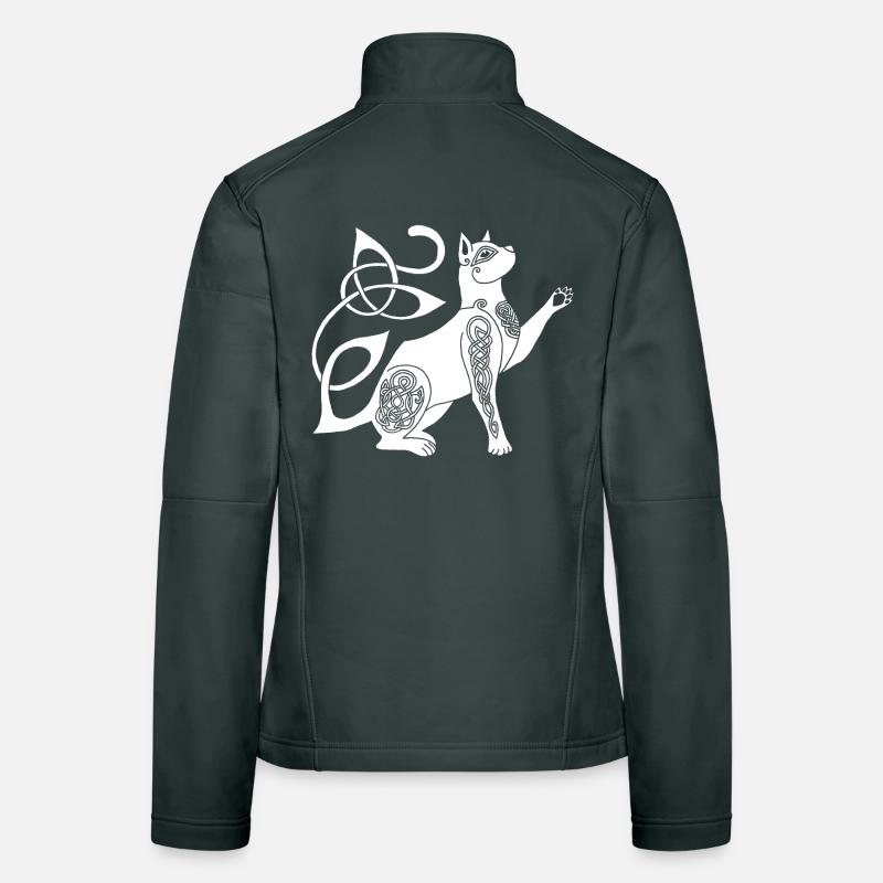 Chat blanc celte Veste en tissu softshell Femme