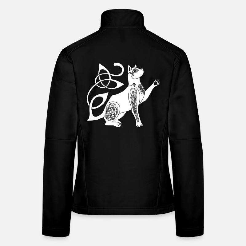 Chat blanc celte Veste en tissu softshell Femme