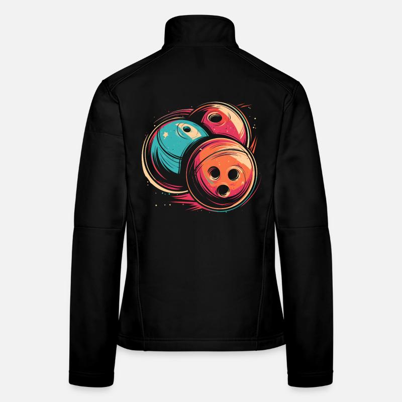 Boules de bowling Synthwave Veste en tissu softshell Femme