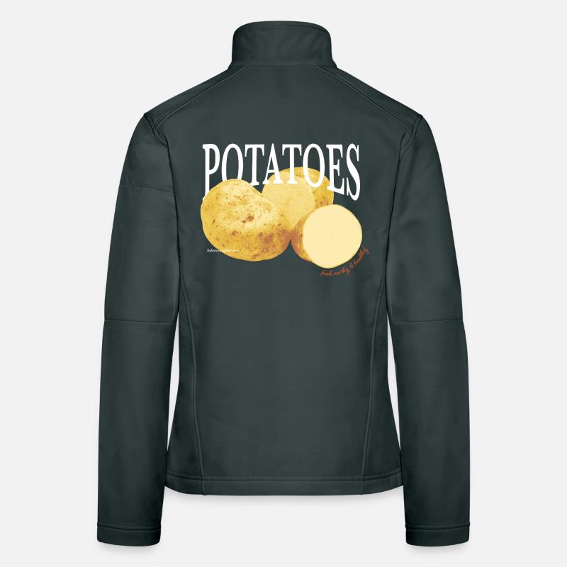 Potatoes – Retro Gemüse-Statement Frauen Softshelljacke